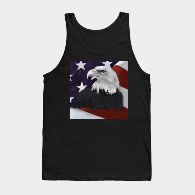 American Bald Eagle Tank Top by TerrySrArtShop